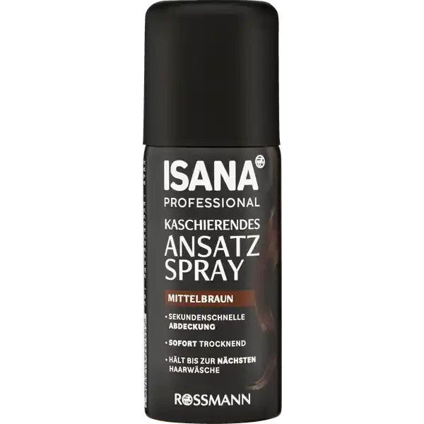 ISANA PROFESSIONAL maskējošais matu sakņu sprejs, vidēji brūns, 100ml, jauns un iesaiņots iepakojumā