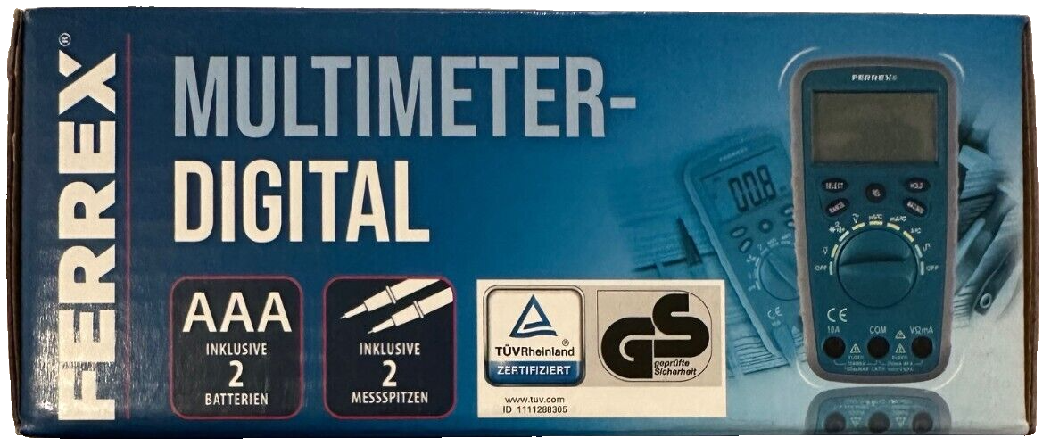 Ferrex Multimeter-Digital, Voltmeter Widerstand Stromstärke Amper Messen neu&ovp