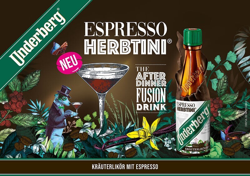UNDERBERG ESPRESSO HERBTINI, Kräuterspirituose mit 8% Espresso, 12x20ml, neu&ovp