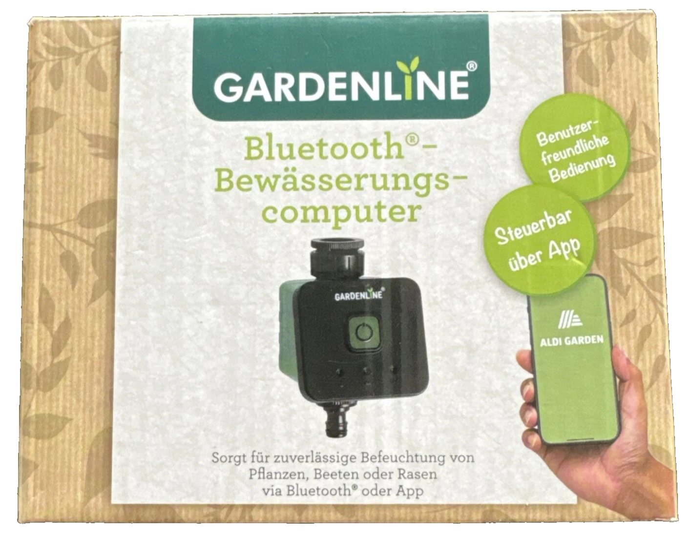 Gardenline Bluetooth Bewässerungscomputer, per App Automatische Bewässerung, Neu