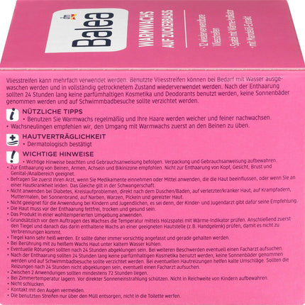 Balea cukura bāzes siltais vasks, 250 ml, jauns un aizzīmogots
