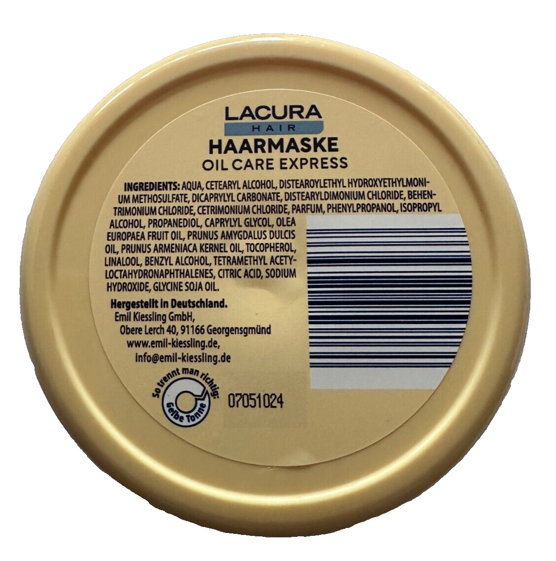 LACURA matu maska ​​Oil Care Express, trīskāršs eļļu komplekss, vegāna, jauna un noslēgta