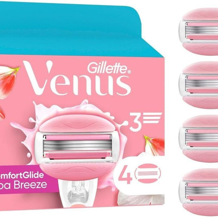 Gillette Venus, Comfortglide Spa Breeze, skuvekļa asmeņi, 1x4 gab., jauni un aizzīmogoti