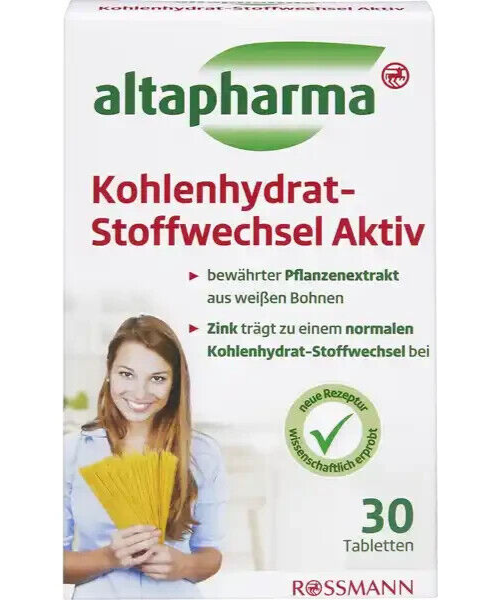 Altapharma Kohlenhydrat-Stoffwechsel Aktiv, 1x30 Tabletten, vegan, neu&ovp