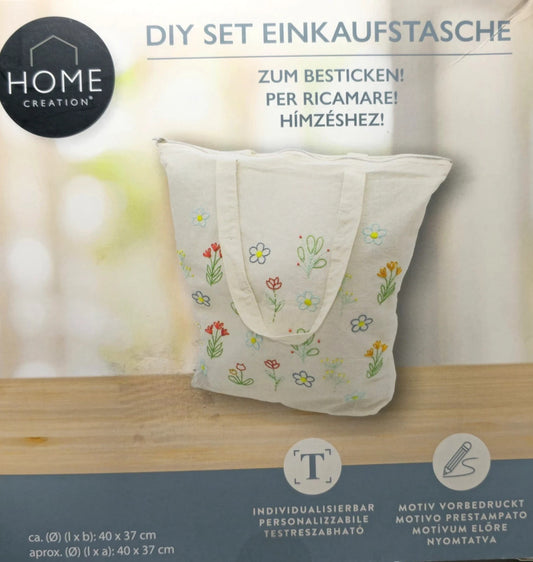 HOME CREATION DIY Set Shopping Bag Einkaufstasche, zum selber besticken, neu&ovp