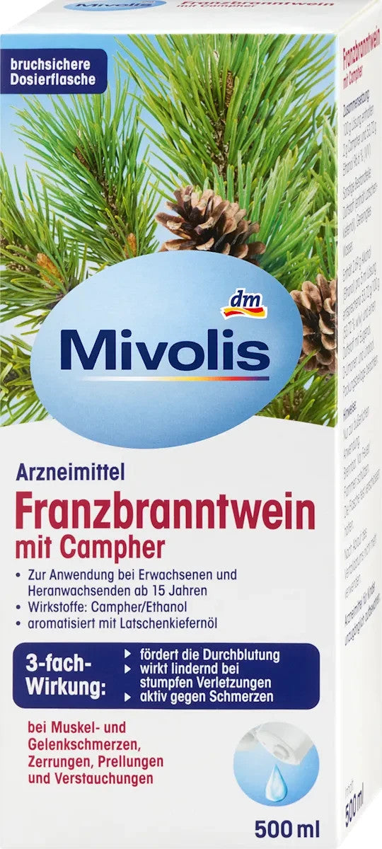 Mivolis Franzbranntwein mit Campher, 500 ml, neu&ovp