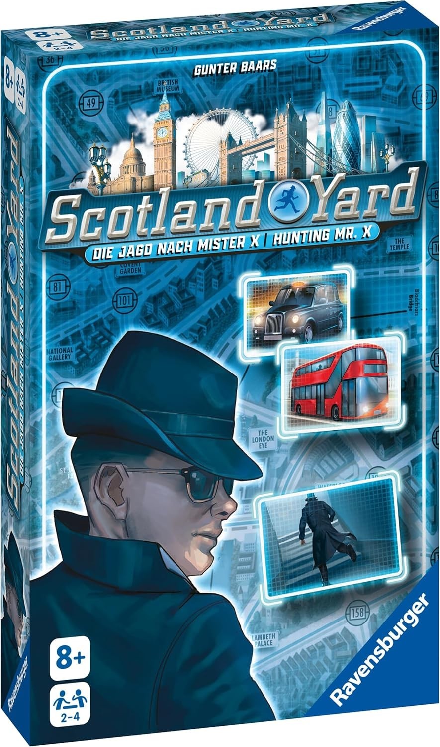 Scotland Yard - Strategie Mitbringspiel ab 8 Jahre, für 2-4 Spieler, neu&ovp