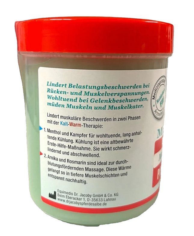 Dr. Jacoby's Medic oriģinālā zirgu ziede, 1 x 350 ml, jauna un aizzīmogota