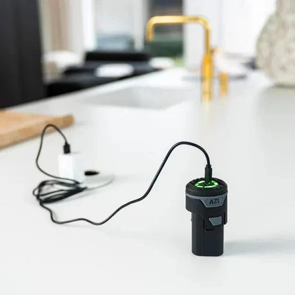 FERREX 12 V akumulatora leņķa slīpmašīna, komplektā ar 2,0 Ah akumulatoru, USB-C uzlādes kabeli, new&amp;ovp