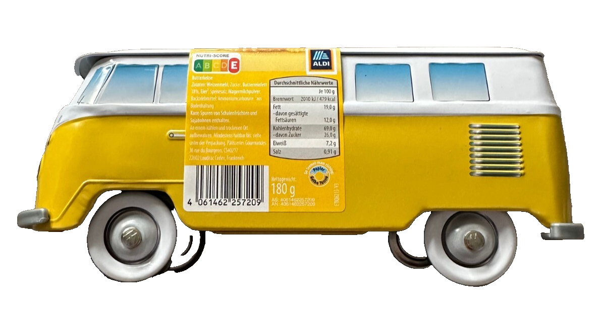 Volkswagen VW T1 autobusa Bulli kolekcijas metāla cepumu/glabāšanas kārba, jauna