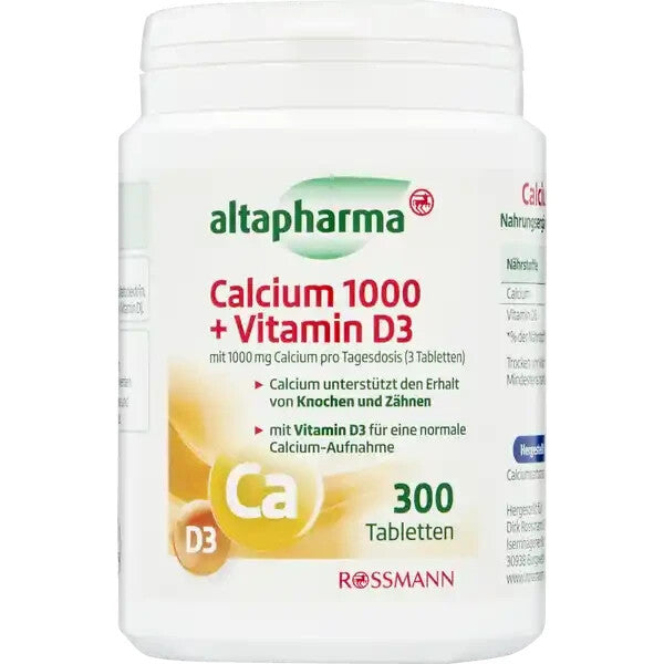 Altapharma Calcium 1000 + Vitamin D3, 1x300 St., neu&ovp