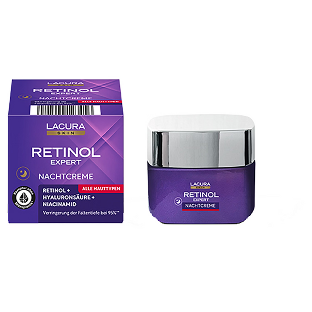 LACURA Retinol Expert nakts krēms, visiem ādas tipiem, 50 ml, jauns un iesaiņots iepakojumā