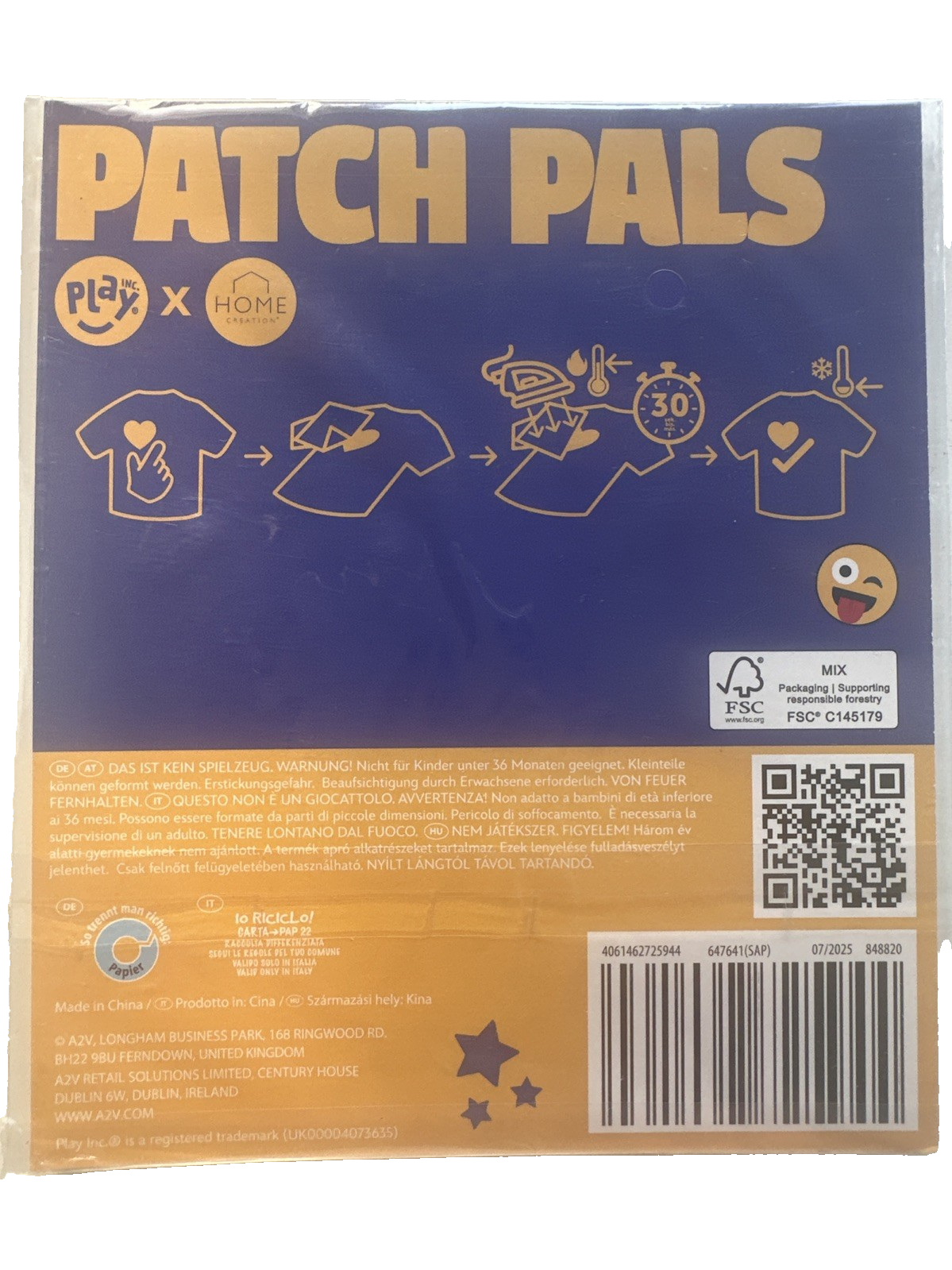 Patch Pals، زخارف تُكوى، رقعة تُكوى، رقعة تُخاط، مجموعة من قطعتين، جديدة