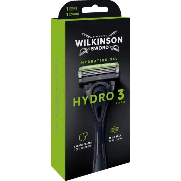 Wilkinson Hydro 3 ādas aizsardzības skuveklis, +9 rezerves asmeņi, jauns un aizzīmogots