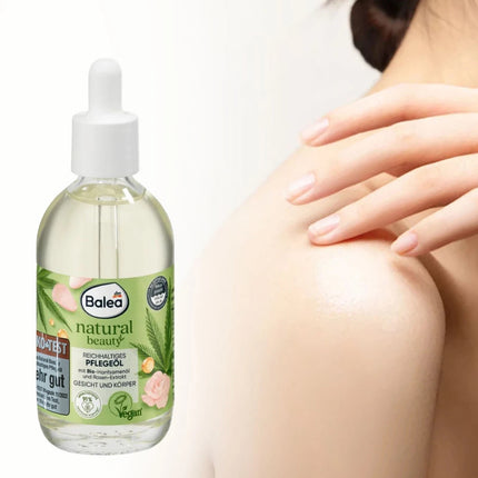 Balea Natural Beauty Care Oil ar organisko kaņepju sēklu eļļu un rožu ekstraktu, 100ml, jauna