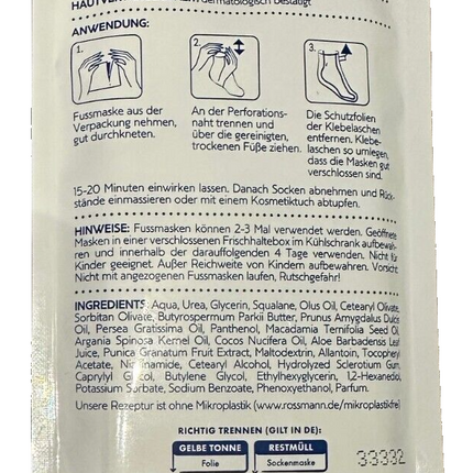 ISANA MED Urea (5%) Fuss-Sockenmaske, für sehr trockene Haut, 1xPackung (1 Paar)