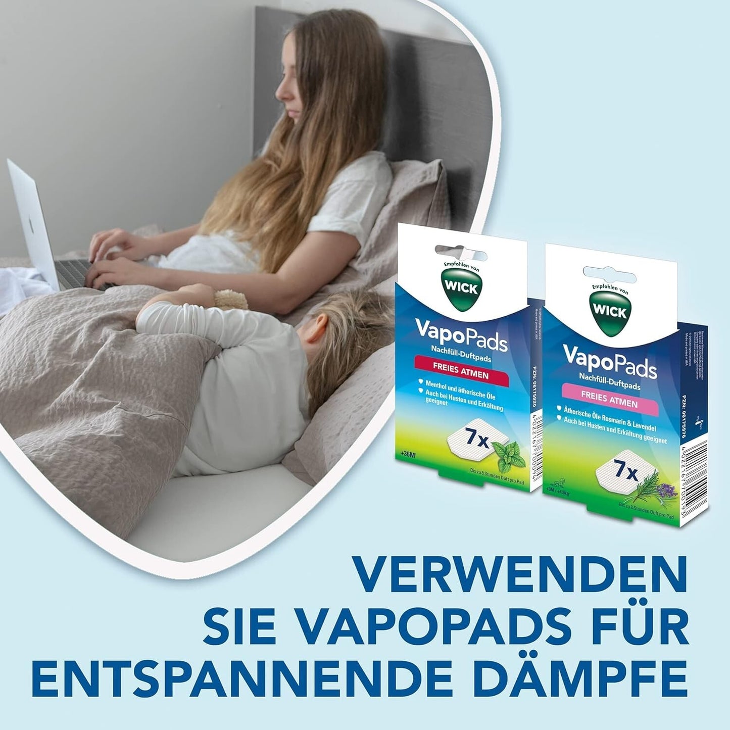 WICK Dampf-Inhalator W1300, manuell, mit 2 Vapopads, neu&ovp