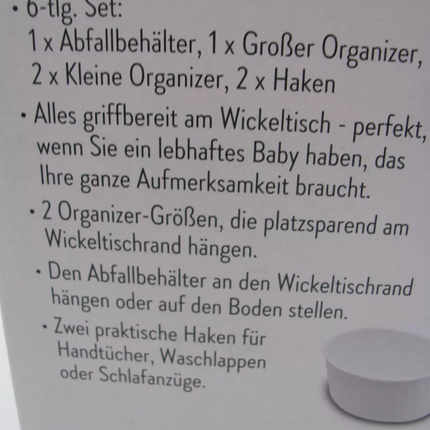 Home Creation Wickeltisch Organizer, 6 tlg, Farbe Mint