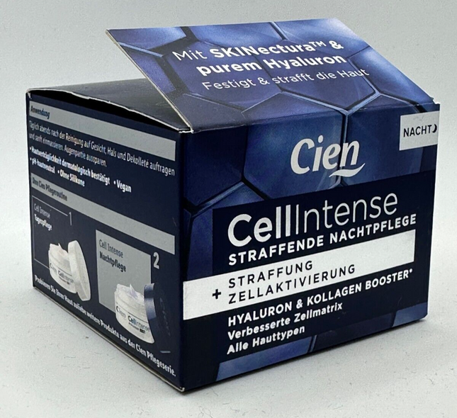 CIEN Cell Intense, hialuronskābe un kolagēns, nostiprinoša, šūnu aktivācija, nakts kopšana