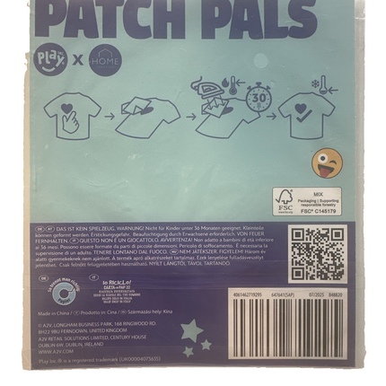 Patch Pals, uzgludināmās aplikācijas, uzgludināmie ielāpi, piešūjamie ielāpi, 2 gabalu komplekts, jauni