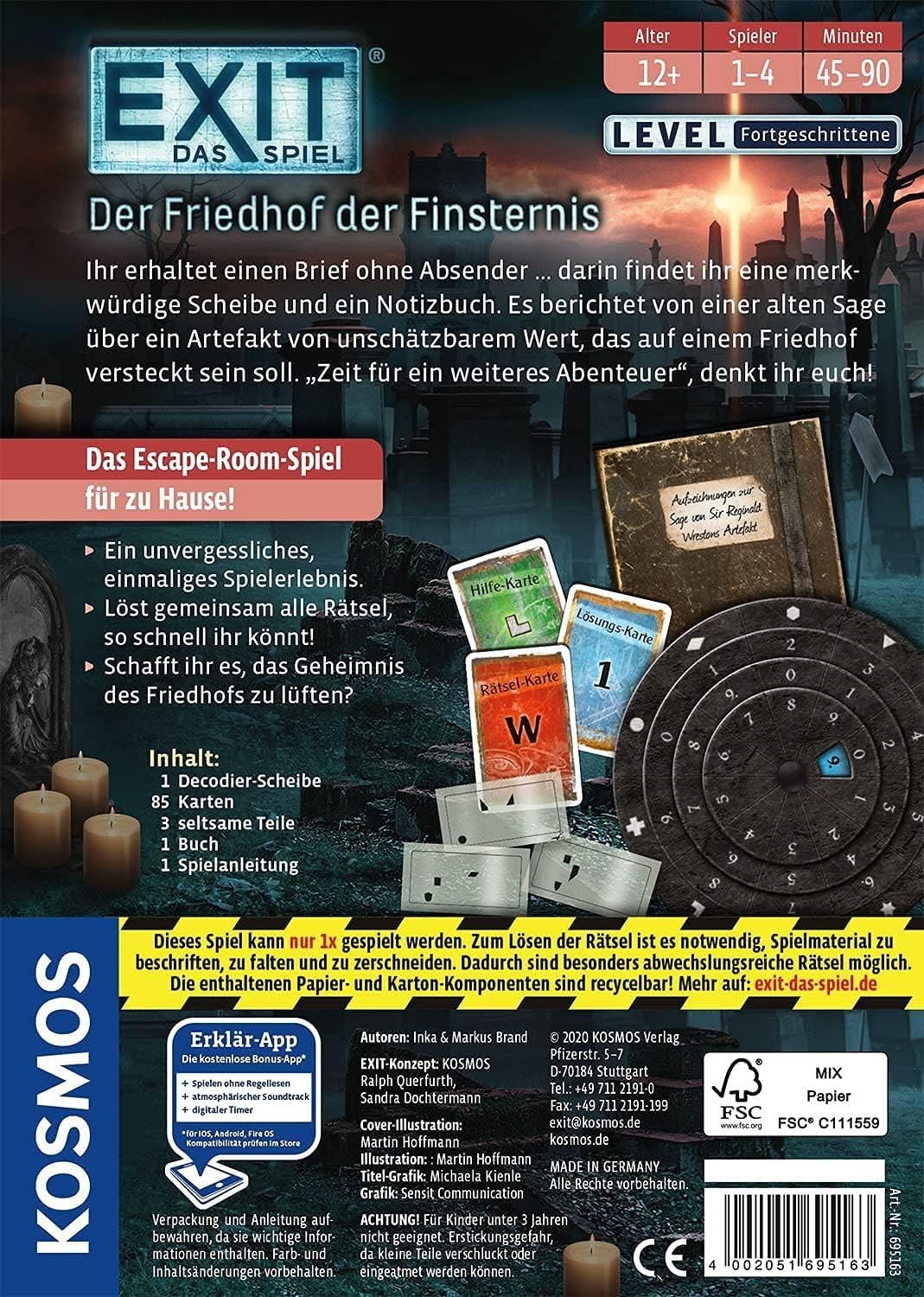 EXIT®-Das Spiel: Der Friedhof der Finsternis, für 1-4 Spieler, ab 12 Jahre, neu