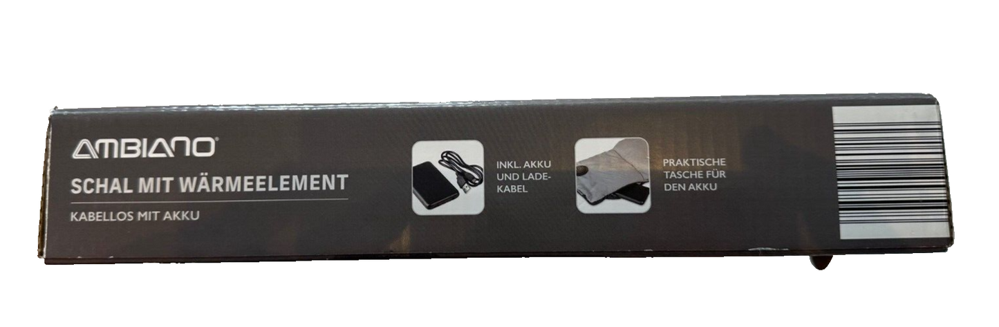 AMBIANO Akku-Wärmeschal Heat To Go, mobile Wärme Kabellos, aufladbar, neu&ovp