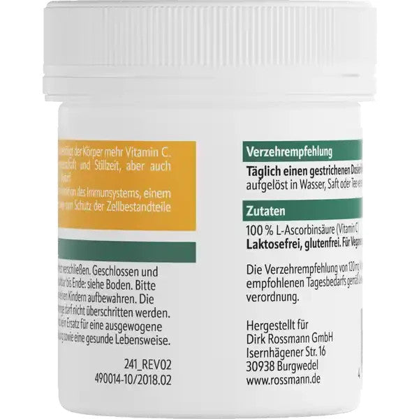 Altapharma Vitamin C Pulver, reine Ascorbinsäure, Arzneibuchqualität, 100 g, neu