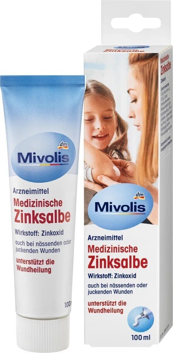 Mivolis cinka ziede, veicina brūču dzīšanu, jauna, 1 x 100 ml