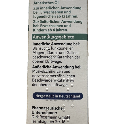 Altapharma Japanisches Heilöl, 100% ätherisches Minzöl, 30 ml, neu&ovp