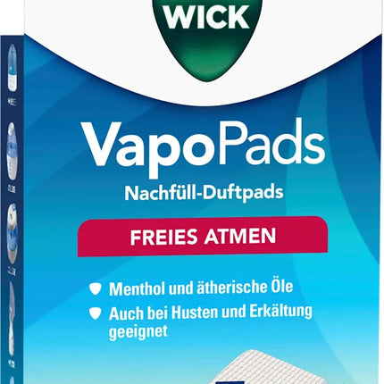 WICK VapoPads, 1x7 gabali, mentola spilventiņi, jauni un aizzīmogoti