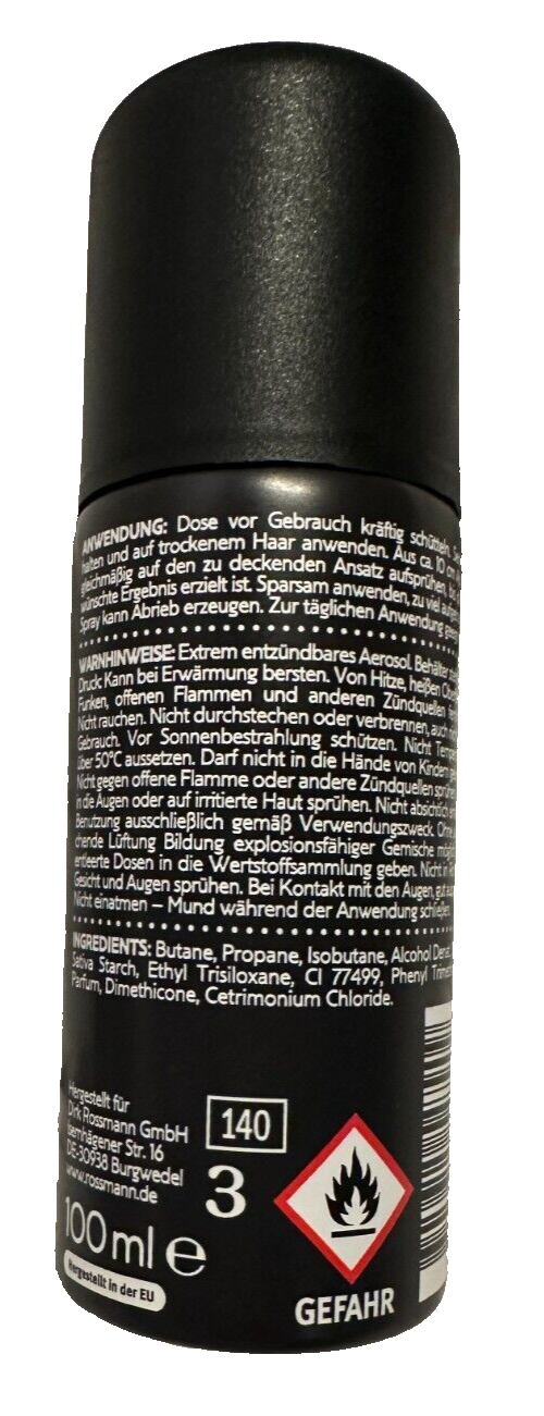 ISANA PROFESSIONAL kaschierendes Ansatzspray, Schwarz, 100ml, neu&ovp