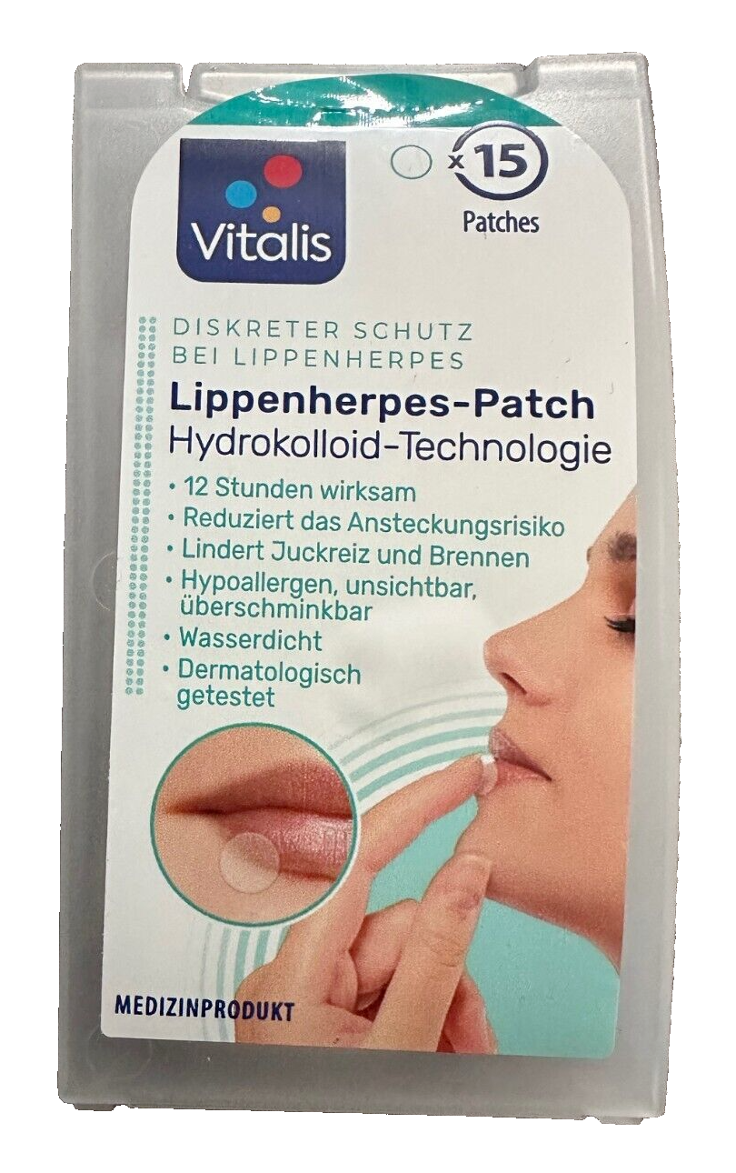 Vitalis Lippenherpes-Patch, Hydrokolloid Technologie, 1x15 St., neu&ovp