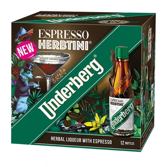 UNDERBERG ESPRESSO HERBTINI, Kräuterspirituose mit 8% Espresso, 12x20ml, neu&ovp