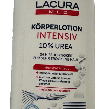 Lacura Med intensīvs ķermeņa losjons, 10% urīnviela, piemērots atopiska dermatīta ārstēšanai, 300ml