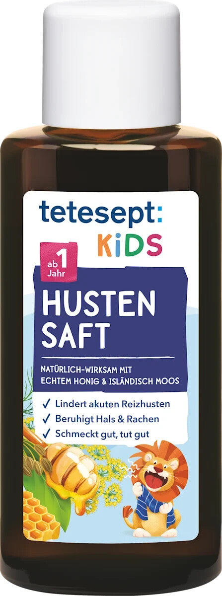 tetesept bērnu klepus sīrups ar medu un Islandes sūnām, 125 ml, jauns un noslēgts