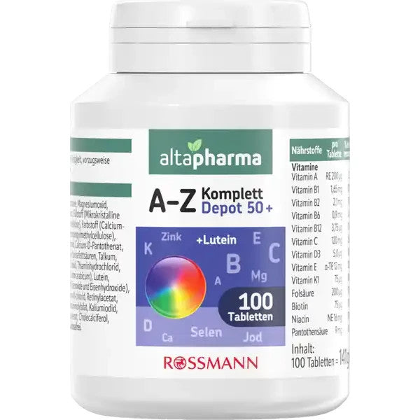 Altapharma A-Z Depot ab 50 Jahren, Multivitamin + Mineral mit 21 Vitaminen, neu