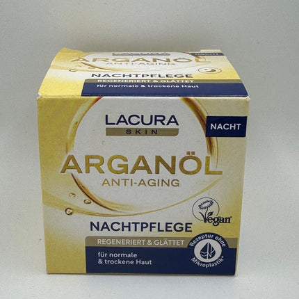 Lacura Skin argāna eļļas pretnovecošanās nakts krēms, 1 x 50ml, jauns