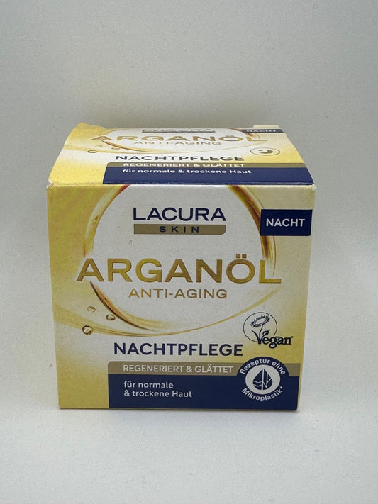 كريم ليلي مضاد للشيخوخة بزيت الأرغان من لاكورا سكين، 1 × 50 مل، جديد