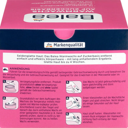 Balea cukura bāzes siltais vasks, 250 ml, jauns un aizzīmogots