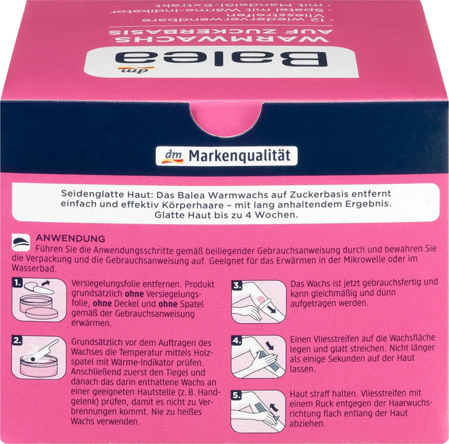 Balea cukura bāzes siltais vasks, 250 ml, jauns un aizzīmogots