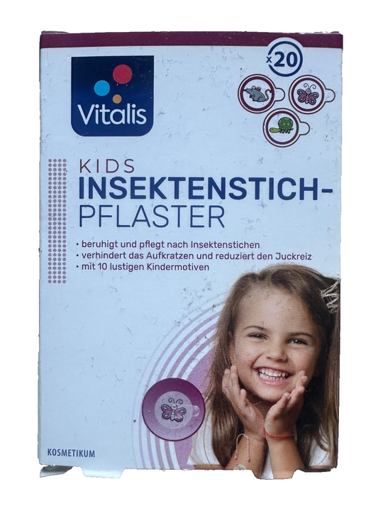 VITALIS kukaiņu kodumu plāksteri bērniem, 1 x 20 gabali, jauni un aizzīmogoti