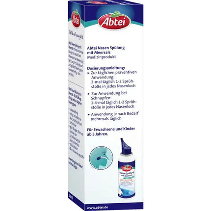 Abtei Nasenspülung mit Meersalz, gebrauchsfertig, 100 % natürlich,  100 ml, neu