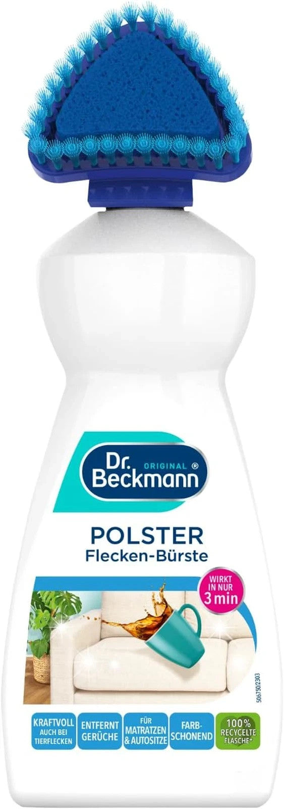 Dr. Beckmann polsterējuma/dīvānu/matraču/automašīnas traipu birste, 400 ml, jauna un aizzīmogota