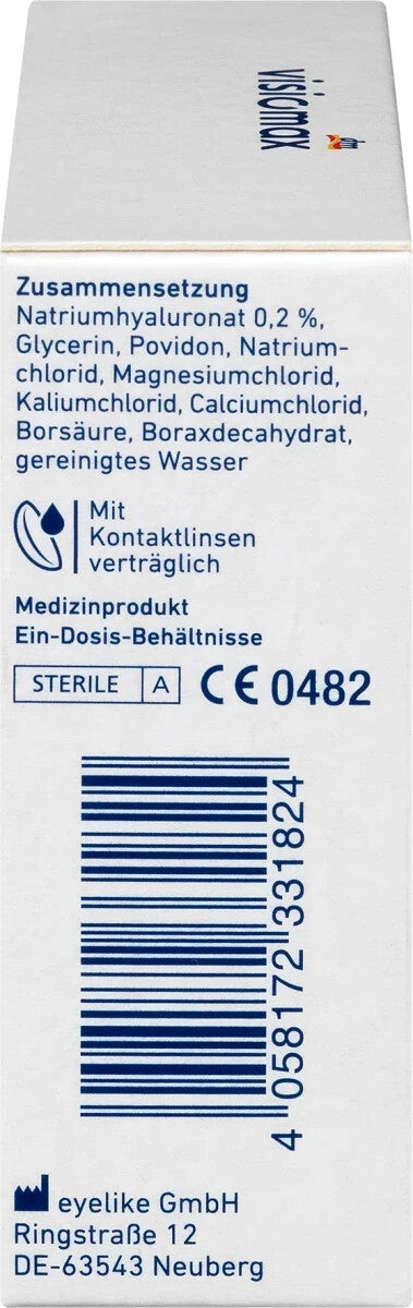 VISIOMAX Augentropfen mit 0,2% Hyaluron, ohne Konservierungsmittel, 1x15 St, neu
