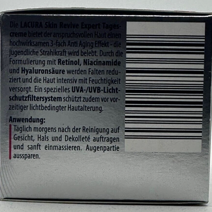 LACURA Skin Revive Expert dienas krēms, trīskāršs pretnovecošanās efekts, 50ml, JAUNS UN IZLIETOTS