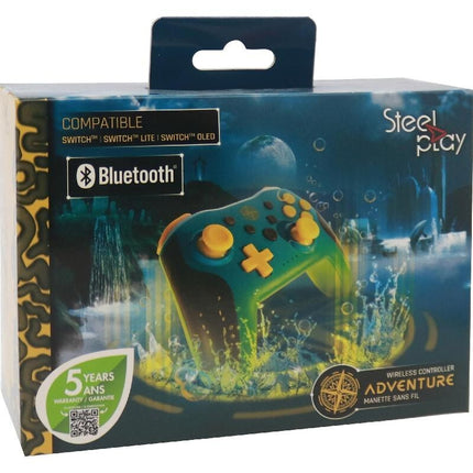 Steelplay Adventure bezvadu spēļu kontrolieris/kontrolleris (Switch) konsolei, jauns un iepakojumā
