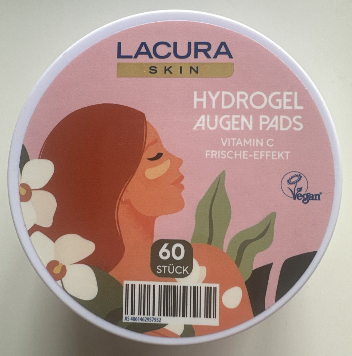 Lacura Skin HYDROGEL-AUGENPADS, Vitamin C frische Effekt. 1x60 Stk., NEU