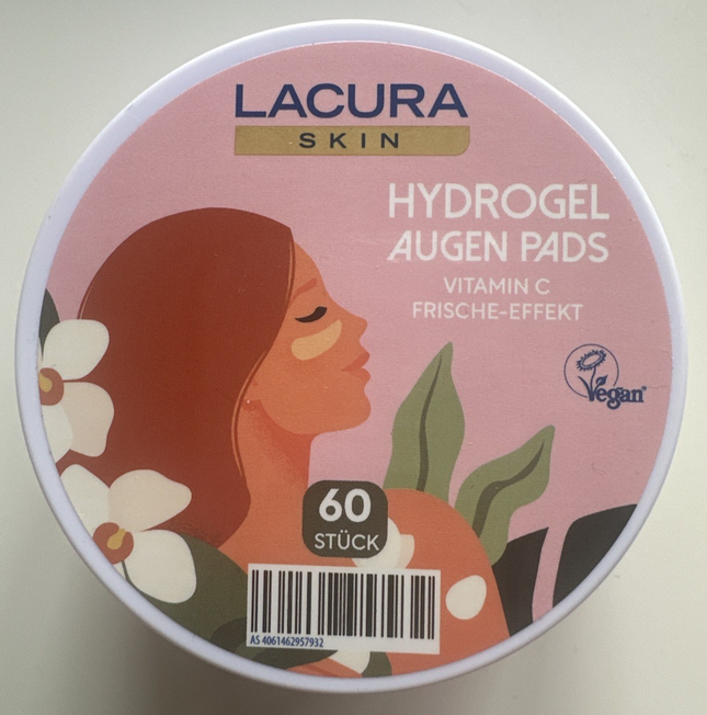 Lacura Skin hidrogela acu spilventiņi, C vitamīna svaiguma efekts. 1 x 60 spilventiņi, JAUNI
