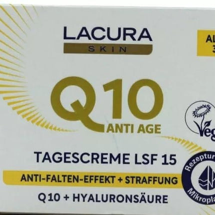 Lacura Skin Q10 pretnovecošanās dienas krēms, SPF 15, 35+, sejai, kaklam, jauns un noslēgts