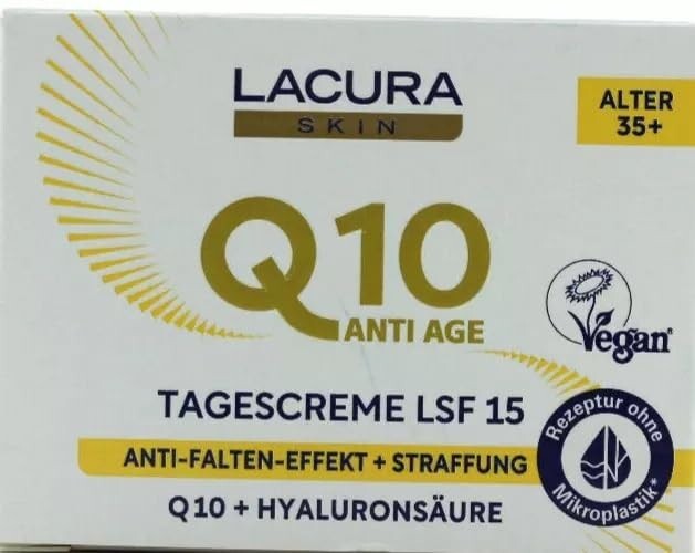 Lacura Skin Q10 pretnovecošanās dienas krēms, SPF 15, 35+, sejai, kaklam, jauns un noslēgts